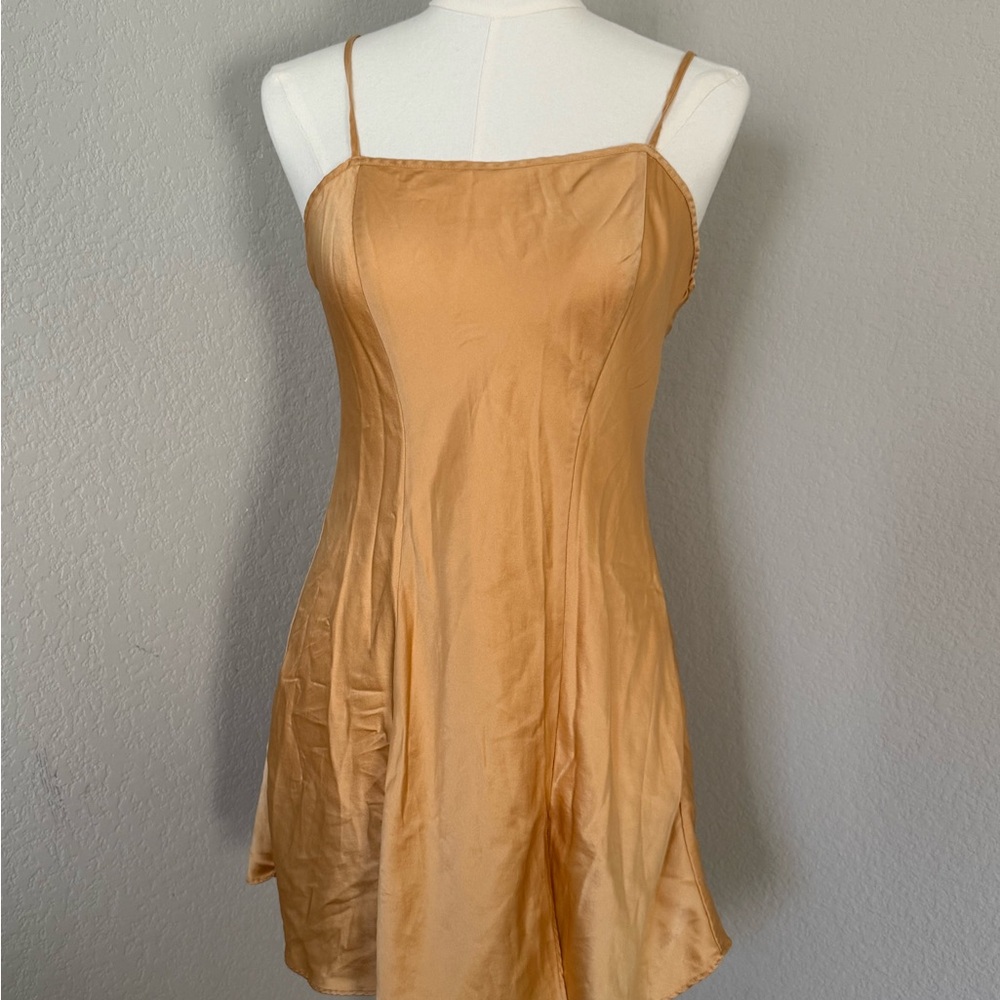 Victoria's Secret 100% Silk Dress in Gold